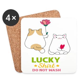 Cat Love - Coasters (set of 4) - white - Front