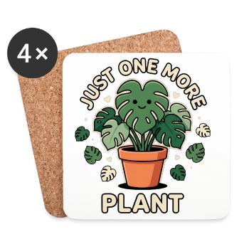 Plant Parents JUST ONE MORE PLANT - Coasters (set of 4) - white - Front
