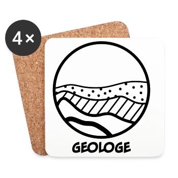 Geologe - Untersetzer (4er-Set) - Weiß - Vorne