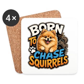 Pomeranian - Coasters (set of 4) - white - Front