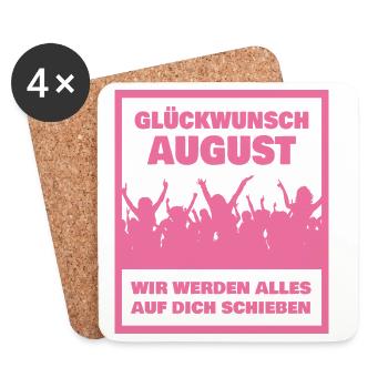 Kollege August - Untersetzer (4er-Set) - Weiß - Vorne
