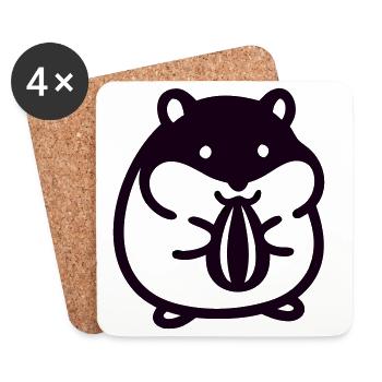 Suesser Hamster Icon - Untersetzer (4er-Set) - Weiß - Vorne