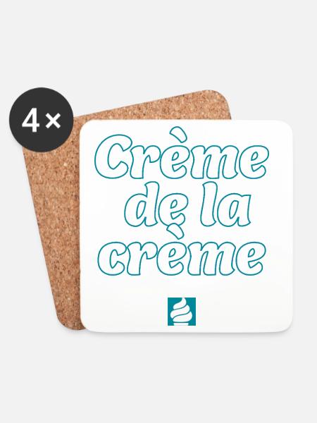 Crème de la Crème – Das Beste - Untersetzer (4er-Set) - Weiß