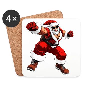 Boxer Weihnachten - Untersetzer (4er-Set) - Weiß - Vorne