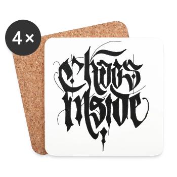 Chaos Inside - Untersetzer (4er-Set) - Weiß - Vorne
