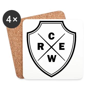 Crew Logo - Untersetzer (4er-Set) - Weiß - Vorne