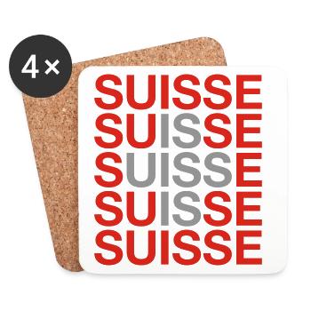 SCHWEIZ 2024 - Schweiz - Switzerland -Suisse - Untersetzer (4er-Set) - Weiß - Vorne