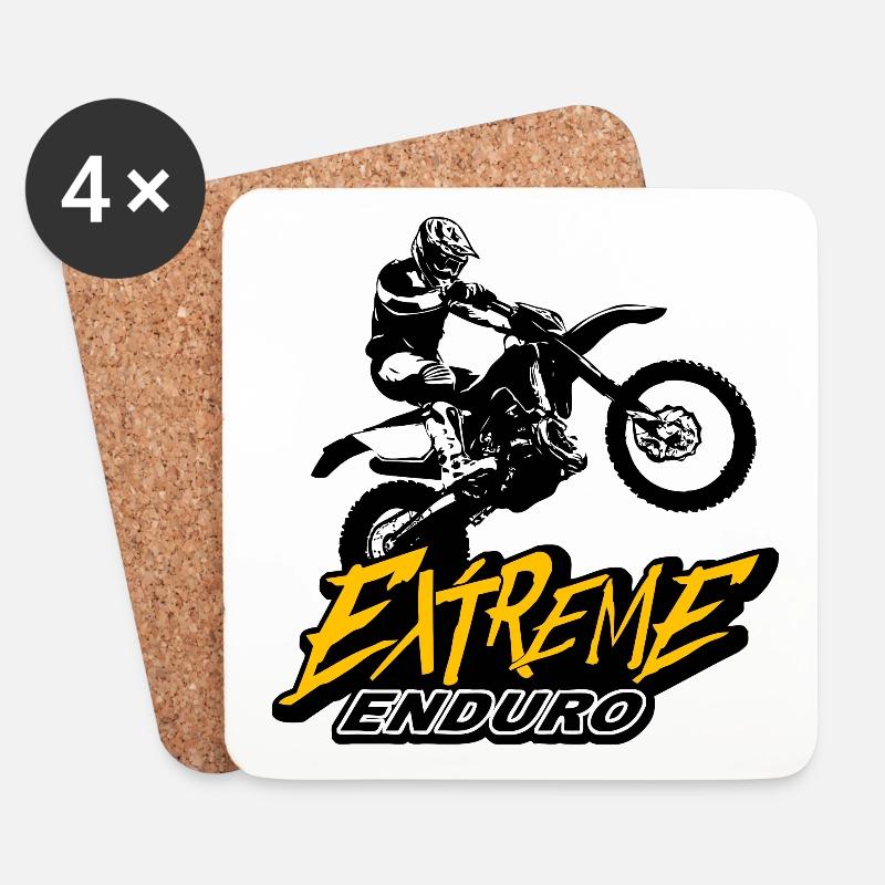 Enduro - Untersetzer (4er-Set) - Weiß