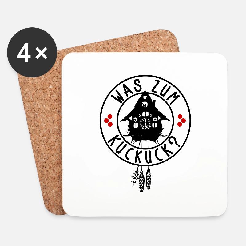 Was zum Kuckuck - Untersetzer (4er-Set) - Weiß