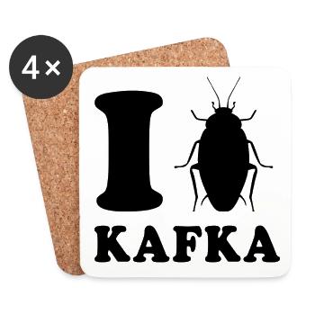 I Love Kafka - Coasters (set of 4) - white - Front