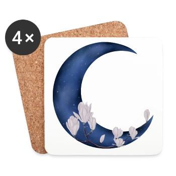 Flower moon - Coasters (set of 4) - white - Front