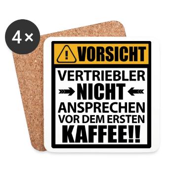 Vertriebler Vertriebsmitarbeiter Sprüche Lustig - Untersetzer (4er-Set) - Weiß - Vorne