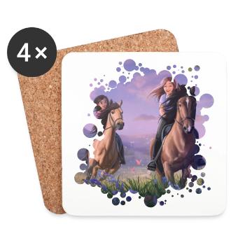 Amitié - Dessous de verre (lot de 4) - blanc - Devant
