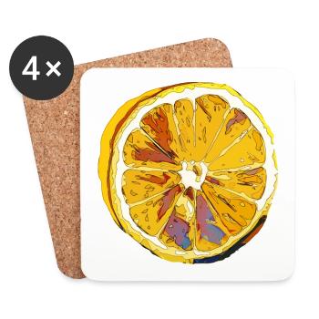 Lemon - Coasters (set of 4) - white - Front