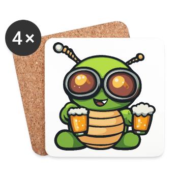 Wurm Après Ski Beer - Coasters (set of 4) - white - Front