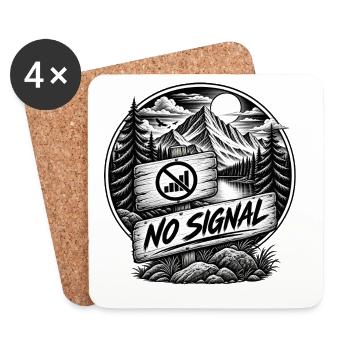 Kein Signal in der Wildnis - Untersetzer (4er-Set) - Weiß - Vorne