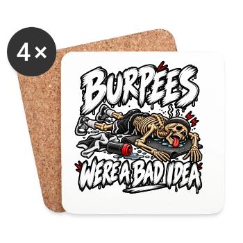 Burpees waren keine gute Idee - Untersetzer (4er-Set) - Weiß - Vorne