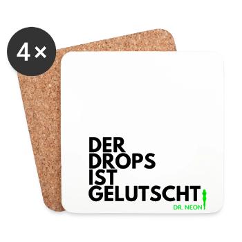 Der Drops ist gelutscht - Untersetzer (4er-Set) - Weiß - Vorne