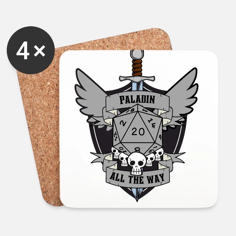 Paladin All The Way Grey - Untersetzer (4er-Set) - Weiß