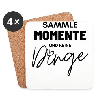 Sprücheshirts Motivationssprüche Motivationsspruch - Untersetzer (4er-Set) - Weiß - Vorne