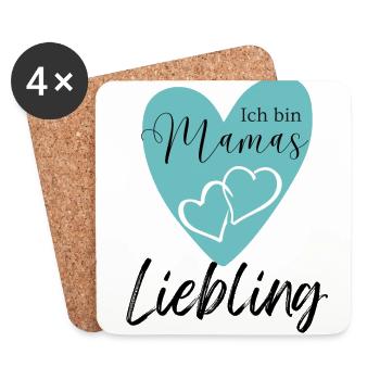 Baby Geschenkidee Muttertag Vatertag Weihnachten - Untersetzer (4er-Set) - Weiß - Vorne