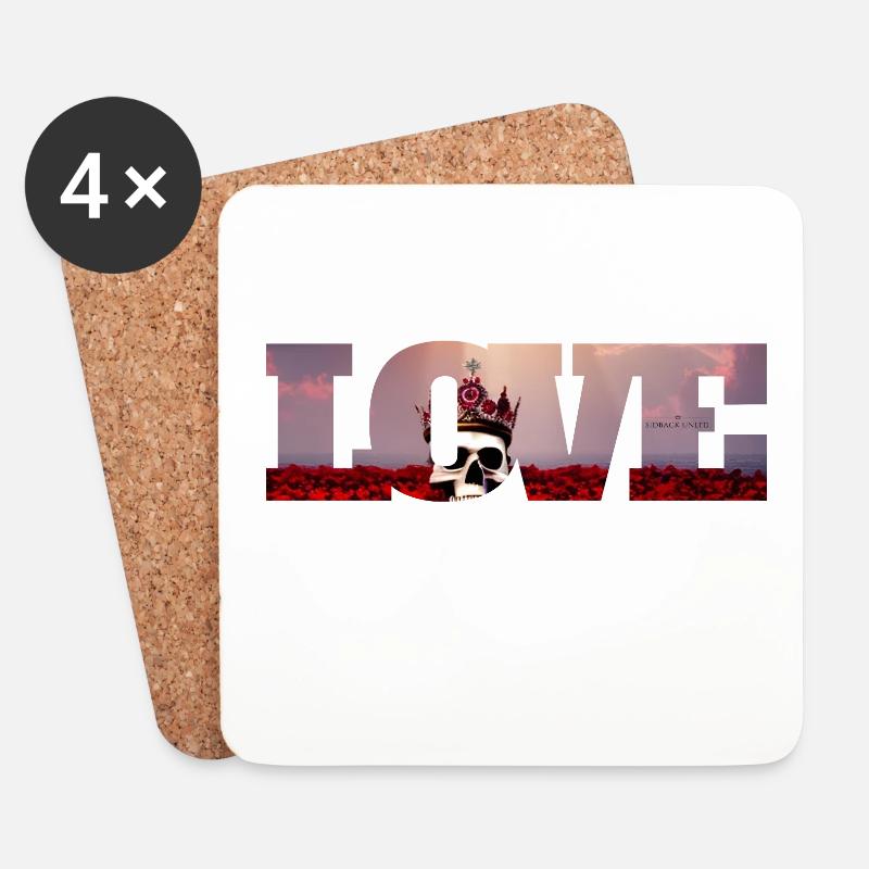 sidback unltd. - eternal love - Untersetzer (4er-Set) - Weiß
