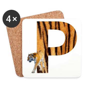 tiger p - Untersetzer (4er-Set) - Weiß - Vorne