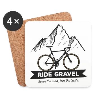 Ride Gravel Bike for Cyclocross and Bikepacking - Coasters (set of 4) - white - Front