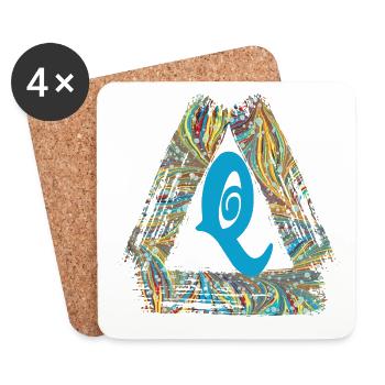 e 201 q - Dessous de verre (lot de 4) - blanc - Devant