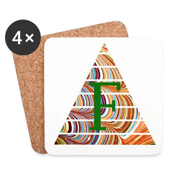 Triangle E 56 F - Dessous de verre (lot de 4) - blanc - Devant