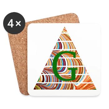 Triangle E 56 g - Coasters (set of 4) - white - Front
