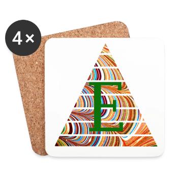 Triangle E 56 E - Dessous de verre (lot de 4) - blanc - Devant