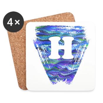 Triangle E 103 h - Dessous de verre (lot de 4) - blanc - Devant