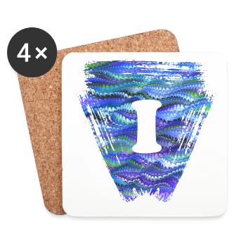 Dreieck E 103 I - Dessous de verre (lot de 4) - blanc - Devant