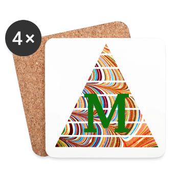 Dreieck E 56 m - Dessous de verre (lot de 4) - blanc - Devant