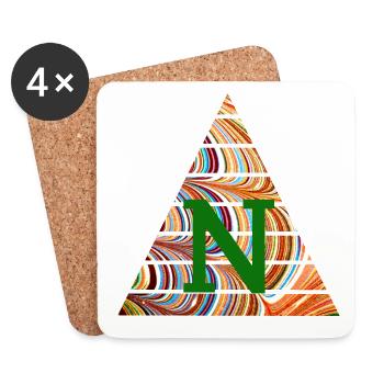 Dreieck E 56 N - Dessous de verre (lot de 4) - blanc - Devant