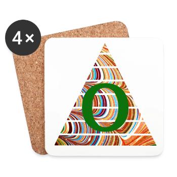 Dreieck E 56 O - Dessous de verre (lot de 4) - blanc - Devant