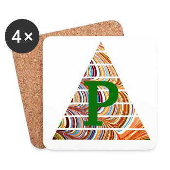 Triangle E 56 P - Dessous de verre (lot de 4) - blanc - Devant
