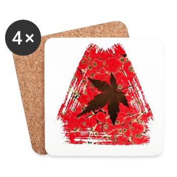Autumn Leaf E 245 - Coasters (set of 4) - white - Front