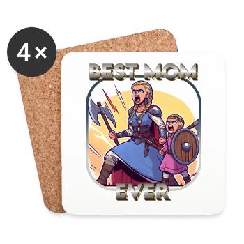 Meilleure maman de tous les temps - Dessous de verre (lot de 4) - blanc - Devant