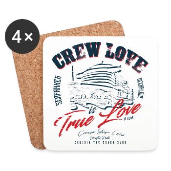 Crew Love #cruiseshipcrew - Coasters (set of 4) - white - Front