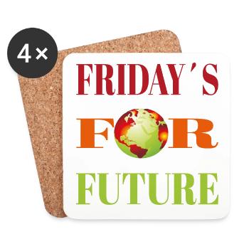 Fridays for future - Coasters (set of 4) - white - Front