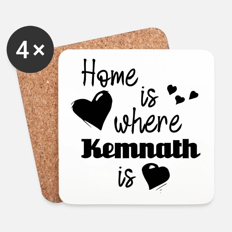 Zuhause in Kemnath - Home is where Kemnath is - Untersetzer (4er-Set) - Weiß