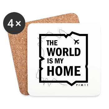 World Home - Untersetzer (4er-Set) - Weiß - Vorne