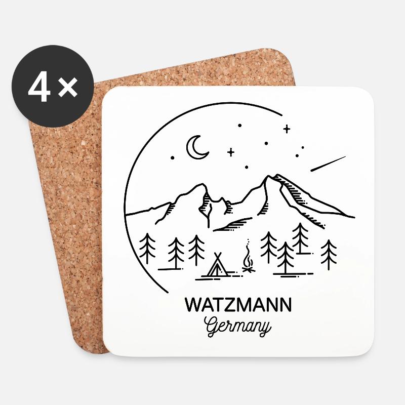 Watzmann Berg Überschreitung Finisher Sage Bayern - Untersetzer (4er-Set) - Weiß