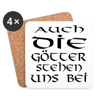 auch die götter stehen - Untersetzer (4er-Set) - Weiß - Vorne