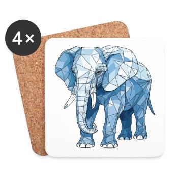Crystal Elephant no1 - Dessous de verre (lot de 4) - blanc - Devant