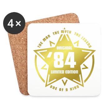 Birthday Star Original 1984 - '84 Limited Edition - Coasters (set of 4) - white - Front