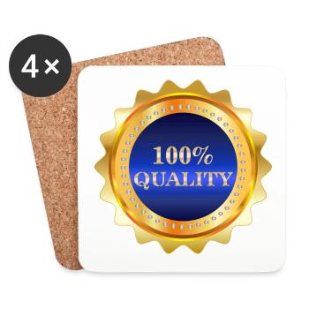 100% Qualité - Dessous de verre (lot de 4) - blanc - Devant
