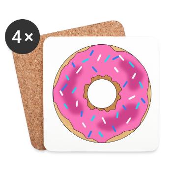 donut - Coasters (set of 4) - white - Front